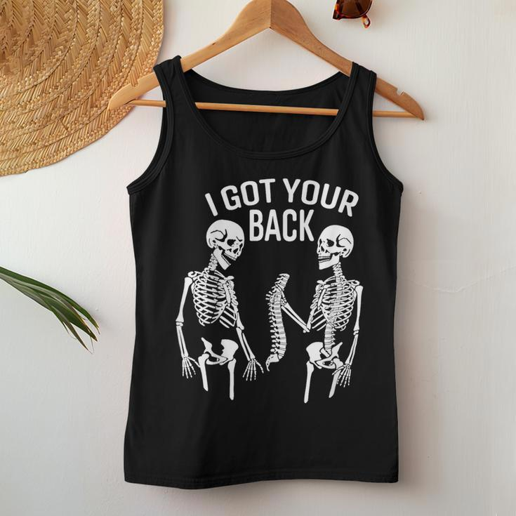 I Got Your Back Halloween Skeleton Skull Sarcastic Women Tank Top Unique Gifts