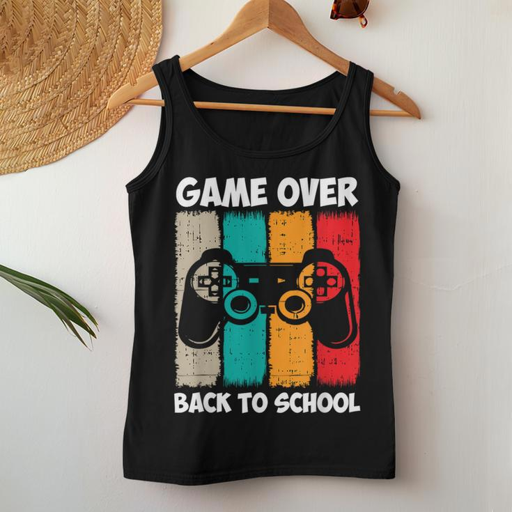 Back To School Funny Game Over Teacher Student Video Game Women Tank Top Weekend Graphic Personalized Gifts