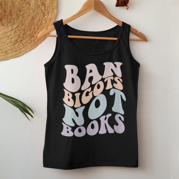 Ban Bigots Not Books Stop Censorship Reading Reader Meme Women Tank Top Unique Gifts