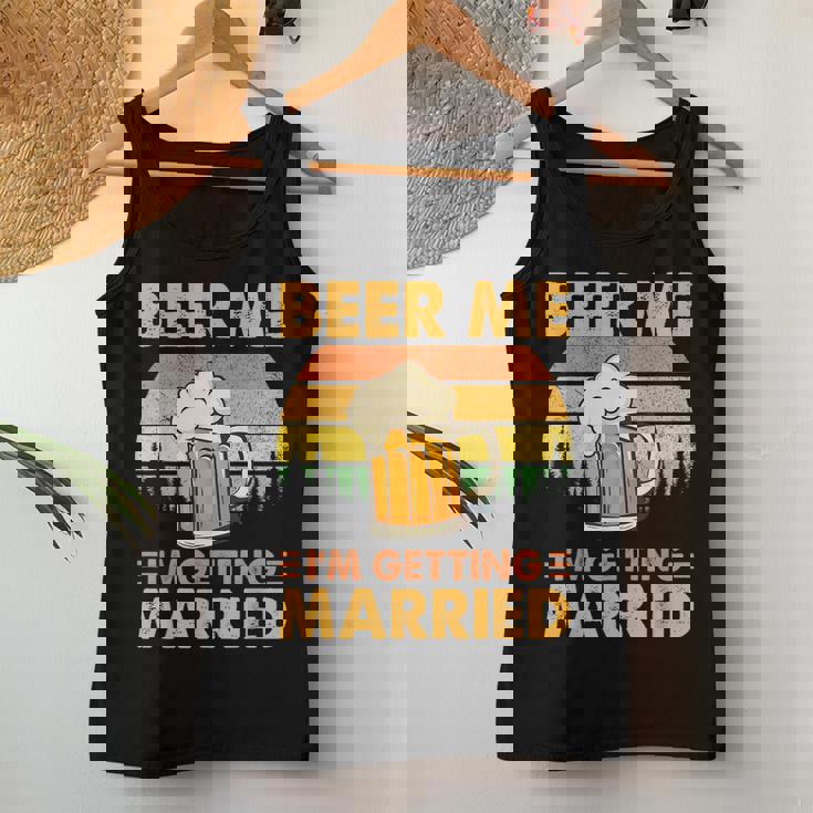 Beer Me Im Getting Married Men Funny Groom Bachelor Party Women Tank Top Weekend Graphic Personalized Gifts