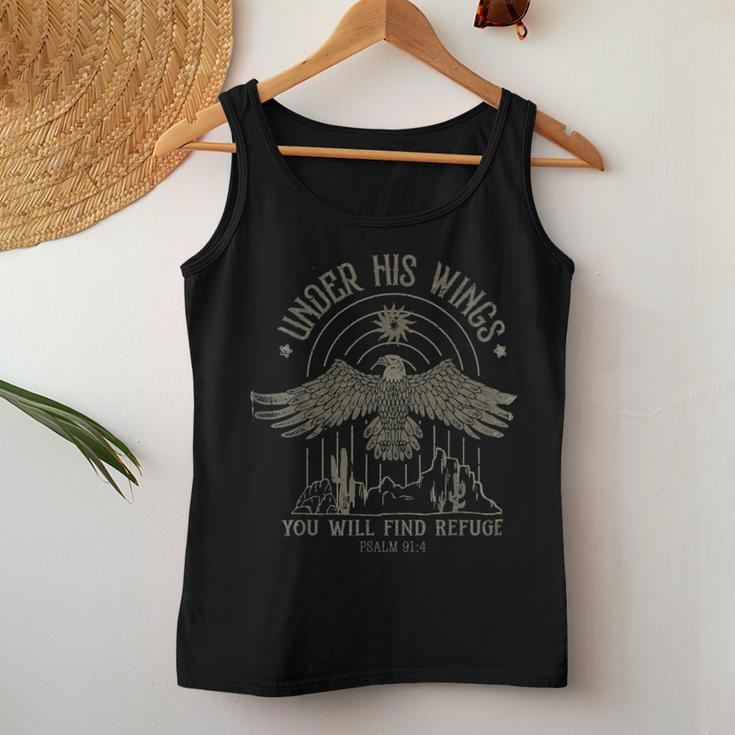 Bible Verse Eagle Psalm 914 Christian Saying Religious Women Tank Top Basic Casual Daily Weekend Graphic Funny Gifts