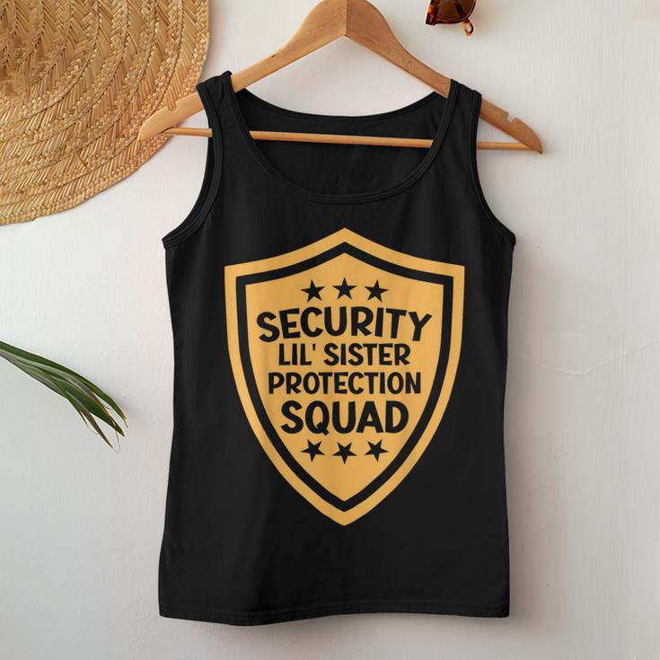 Big Brother Security Lil Sister Protection Squad Pregnancy For Sister Women Tank Top Unique Gifts