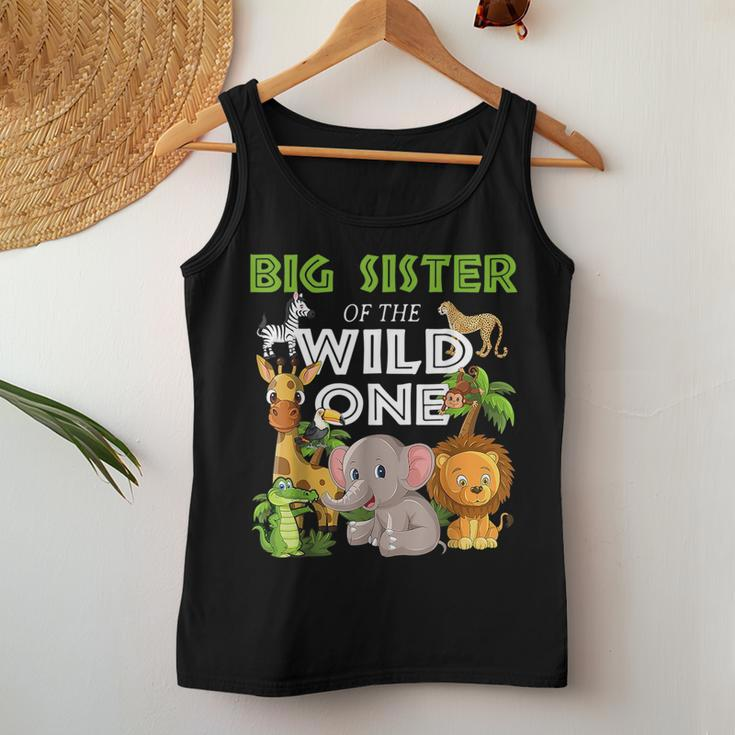 Big Sister Of The Wild One Zoo Birthday 1St Safari Jungle Women Tank Top Unique Gifts