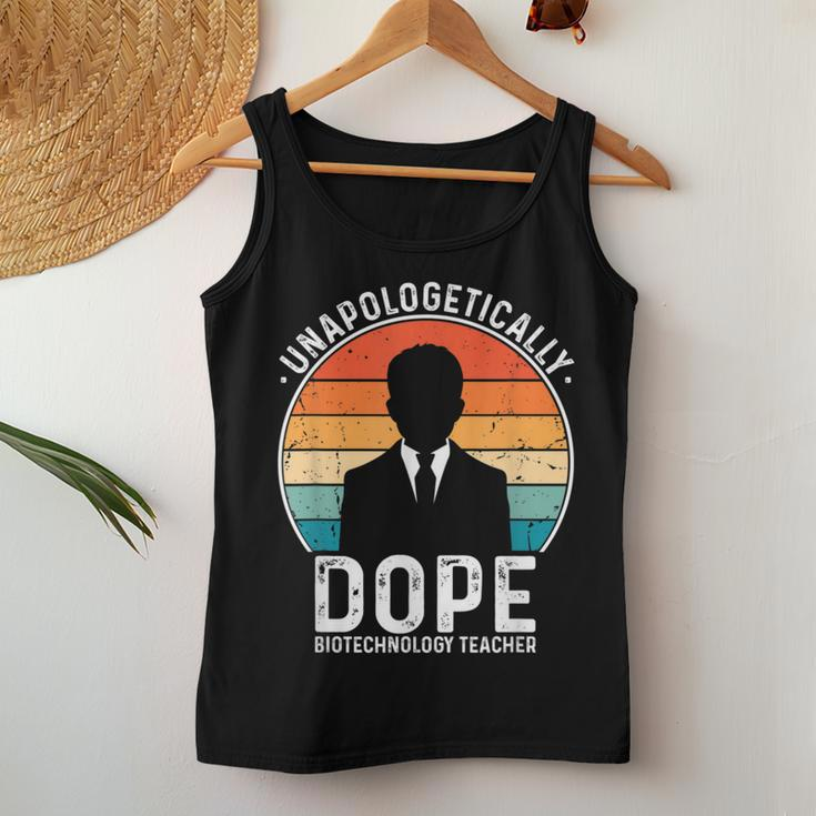 Biotechnology Teacher Unapologetically Dope Pride History Women Tank Top Unique Gifts