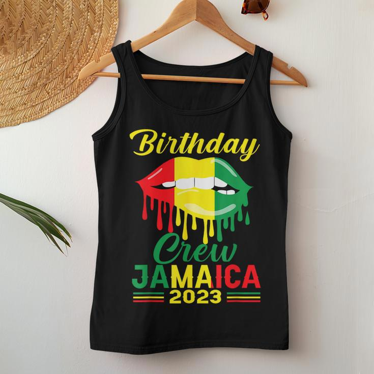 Birthday Crew Jamaica 2023 Girl Party Outfit Matching Lips Women Tank Top Unique Gifts