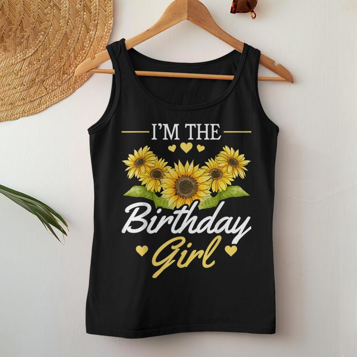 Birthday Girls Sunflower Girl Flower Women Tank Top Weekend Graphic Funny Gifts