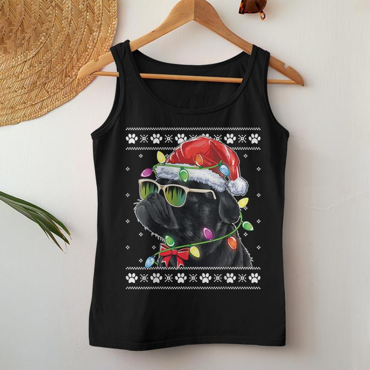 Black Pug Christmas Tree Dog Mom Dad Ugly Sweater Christmas Women Tank Top Funny Gifts