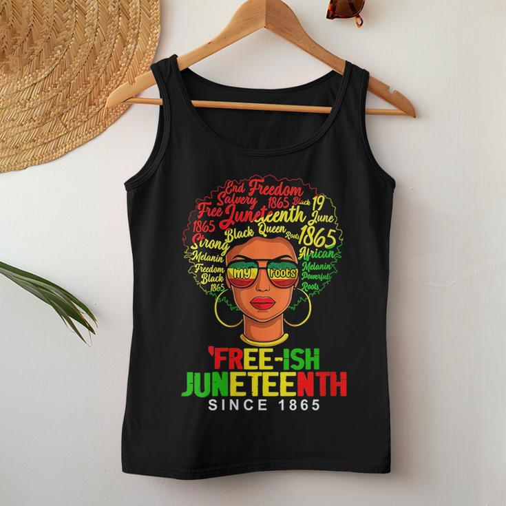 Black Women Afro Freeish Since 1865 Junenth Black History Women Tank Top Basic Casual Daily Weekend Graphic Personalized Gifts