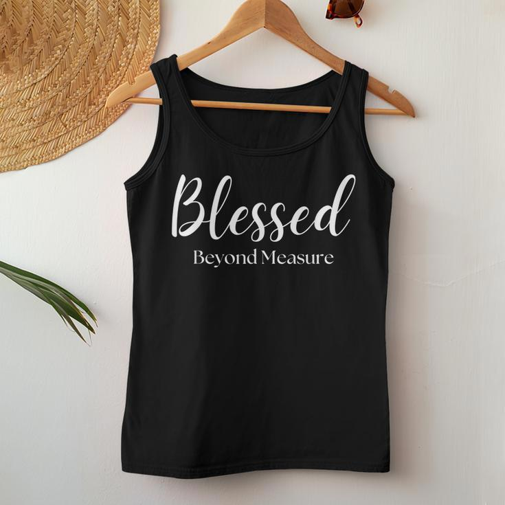 Blessed Beyond Measure Inspirational Christian Women Tank Top Basic Casual Daily Weekend Graphic Funny Gifts