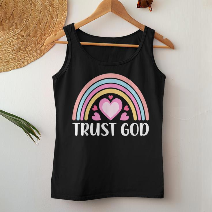 Boho Rainbow For Women Trust God Have Faith Christian Faith Women Tank Top Unique Gifts
