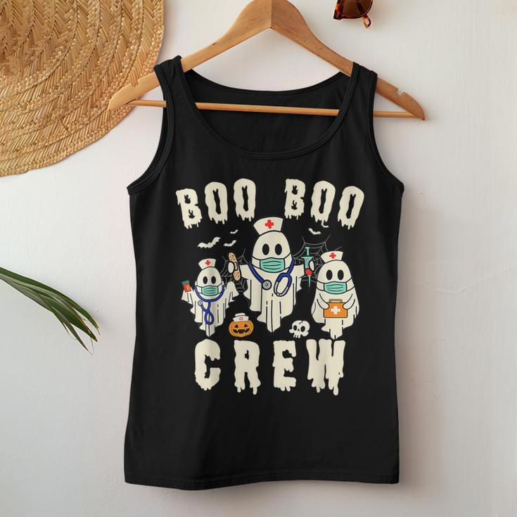 Boo Boo Crew Ghost Halloween Paramedic Nurse Rn Er Nicu Lpn Women Tank Top Funny Gifts