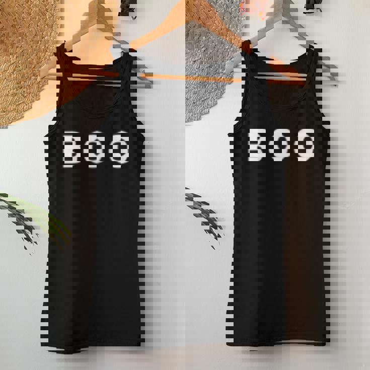 Boo Halloween Subtle Spooky Fall Minimal Trick Treat Halloween Women Tank Top Unique Gifts