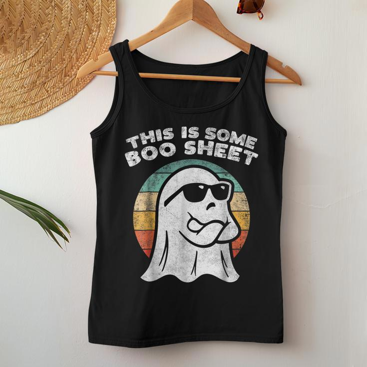 This Is Some Boo Sheet Ghost Sunglasses Halloween Women Tank Top Unique Gifts