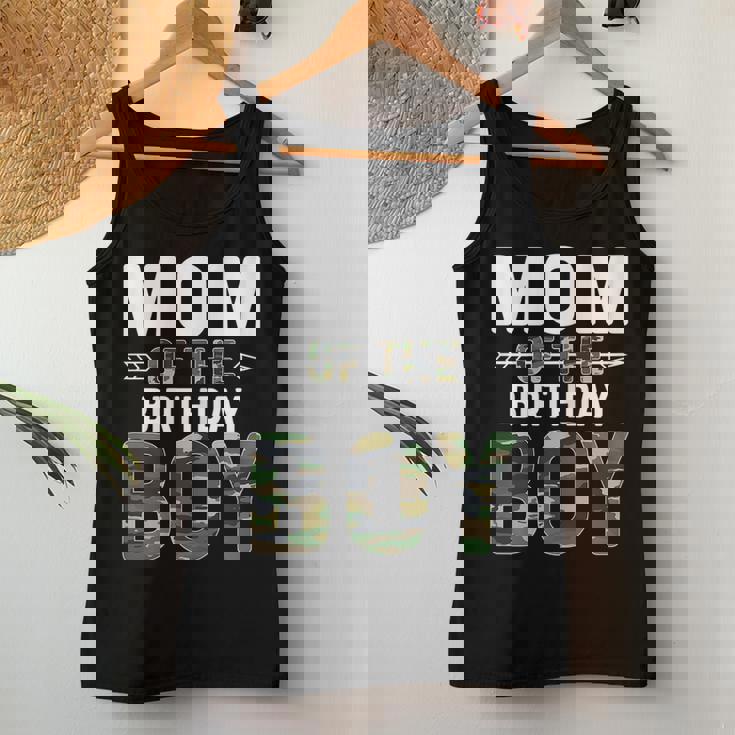 Camouflage Mom Of The Birthday Boy Women Tank Top Weekend Graphic Personalized Gifts