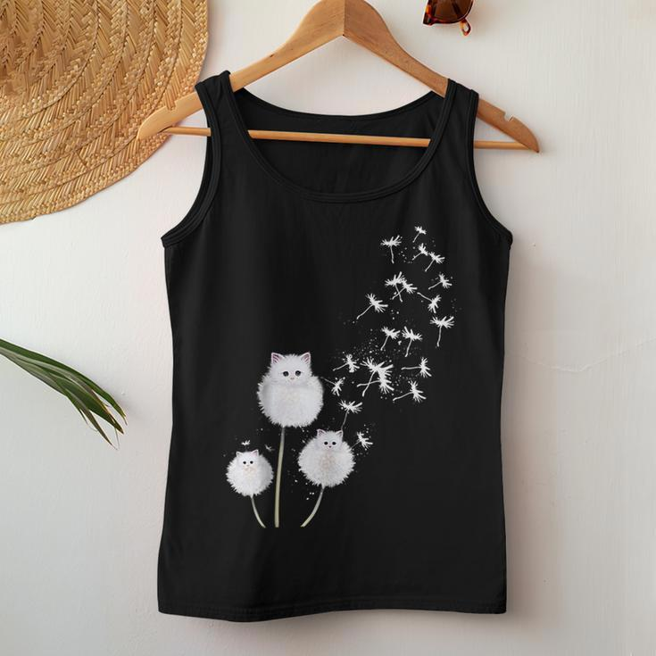 Cat Dandelion Flower Skt Women Tank Top Weekend Graphic Unique Gifts