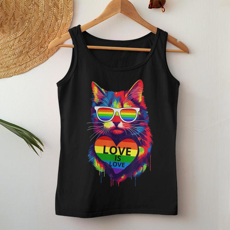 Cat Lgbt Flag Gay Pride Month Transgender Rainbow Lesbian Women Tank Top Unique Gifts