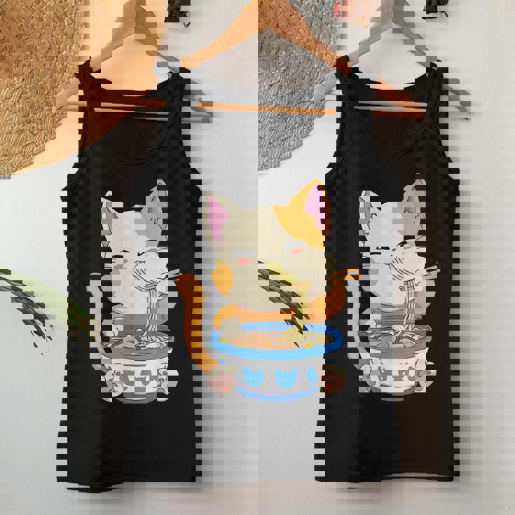 Cat Ramen Kawaii Anime Girls Women Tank Top Unique Gifts