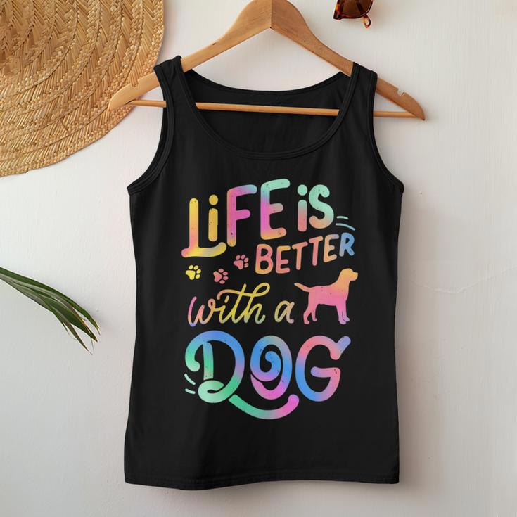 Cavador Life Is Better With My Dog Mom Dad Women Tank Top Unique Gifts