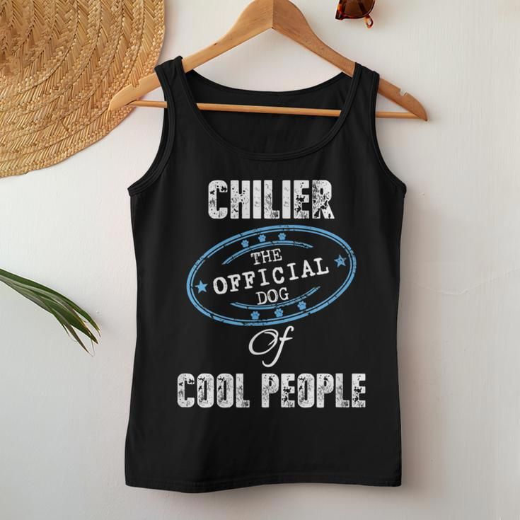Chilier The Official Dog Of Cool People Mom Dad Women Tank Top Unique Gifts