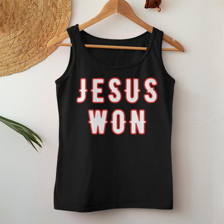 Christianity Religion Jesus Outfits Jesus Won Texas Women Tank Top Unique Gifts
