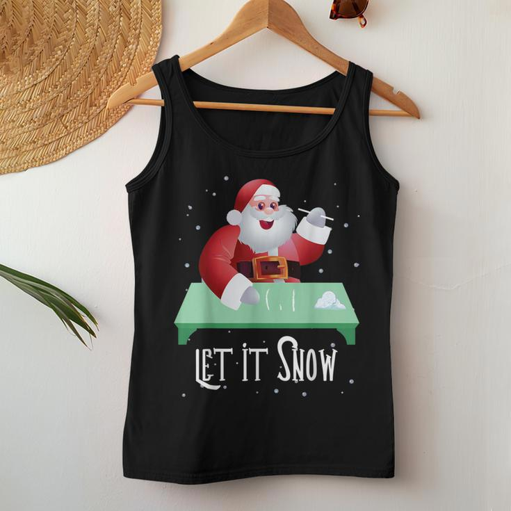 Cocaine Snorting Santa Christmas Sweater Women Tank Top Unique Gifts