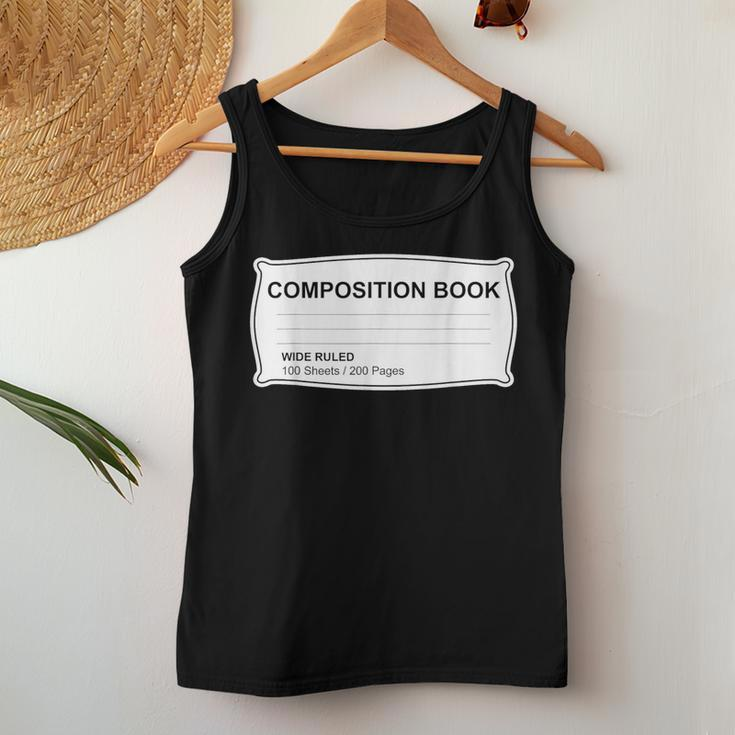 Composition Book Notebook Teacher's Halloween Group Costume Women Tank Top Funny Gifts