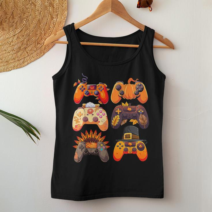 Controllers Fall Gaming Video Game Turkey Thanksgiving Boys Women Tank Top Funny Gifts