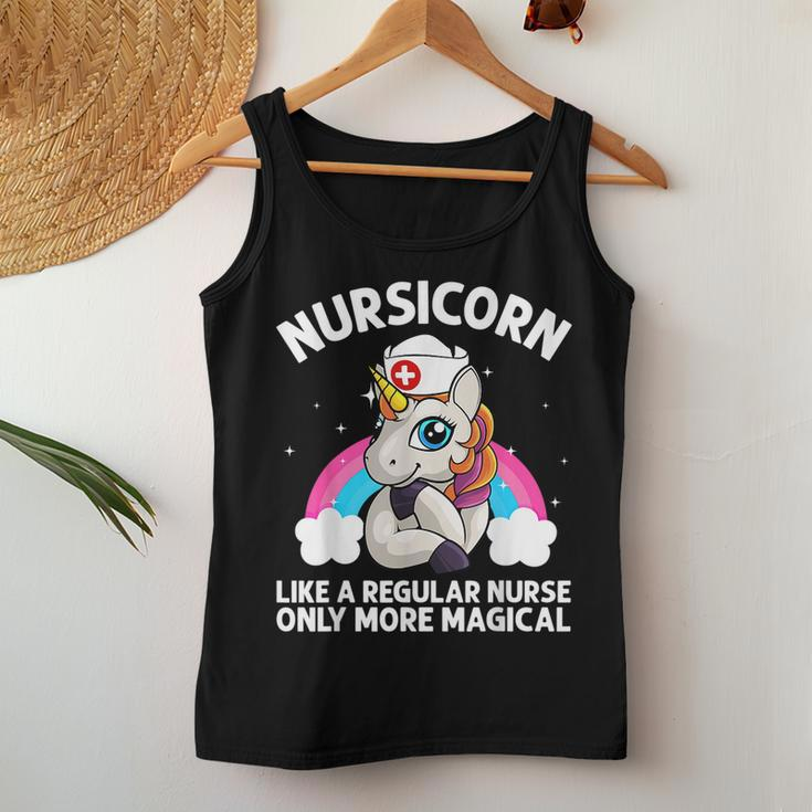 Cool Nurse For Unicorn Medical Nurses Rn Nursing Women Tank Top Funny Gifts