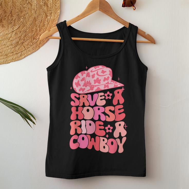 Cowgirl Save A Horse Ride A Cowboy Rodeo Western Country Women Tank Top Unique Gifts