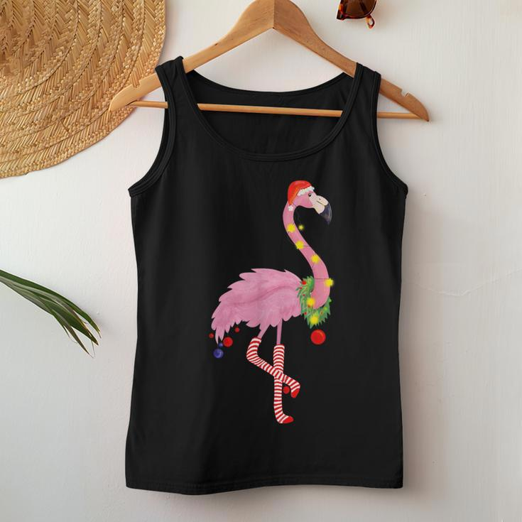 Cute And Fun Tropical Flamingo Christmas Women Tank Top Funny Gifts