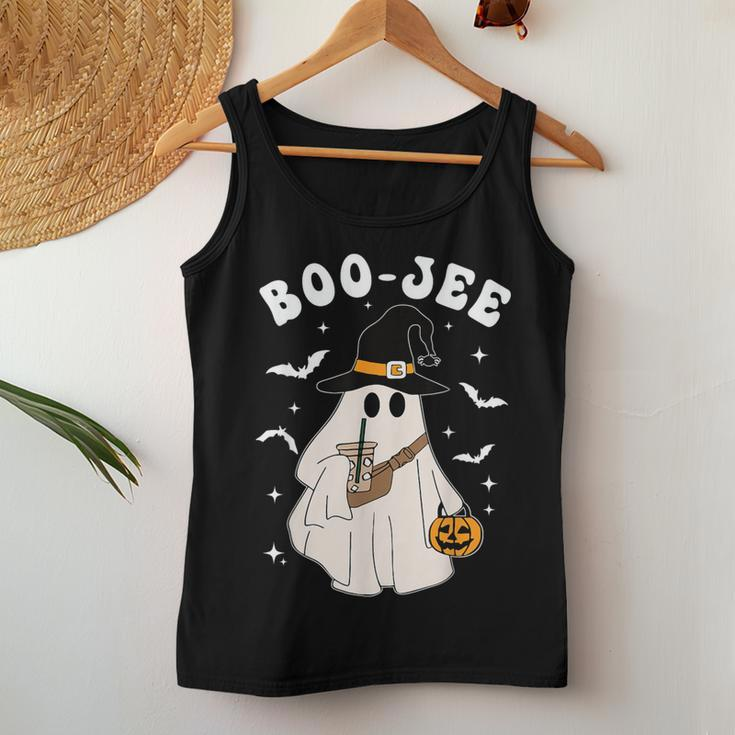 Cute Ghost Halloween Costume Coffee Witch Hat Boujee Boo Jee Women Tank Top Unique Gifts