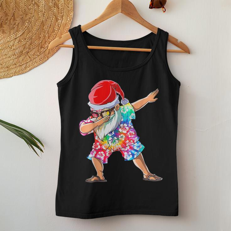 Dabbing Santa Christmas In July Tie Dye Summer Vacation Vacation Women Tank Top Unique Gifts