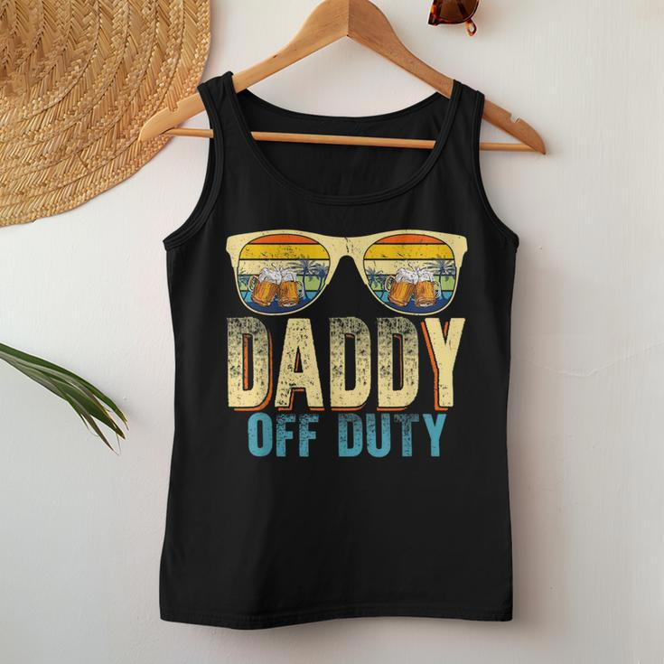 Daddy Off Duty Sunglasses Beer Sunset Dad Bod Summer Beach Beer Women Tank Top Unique Gifts