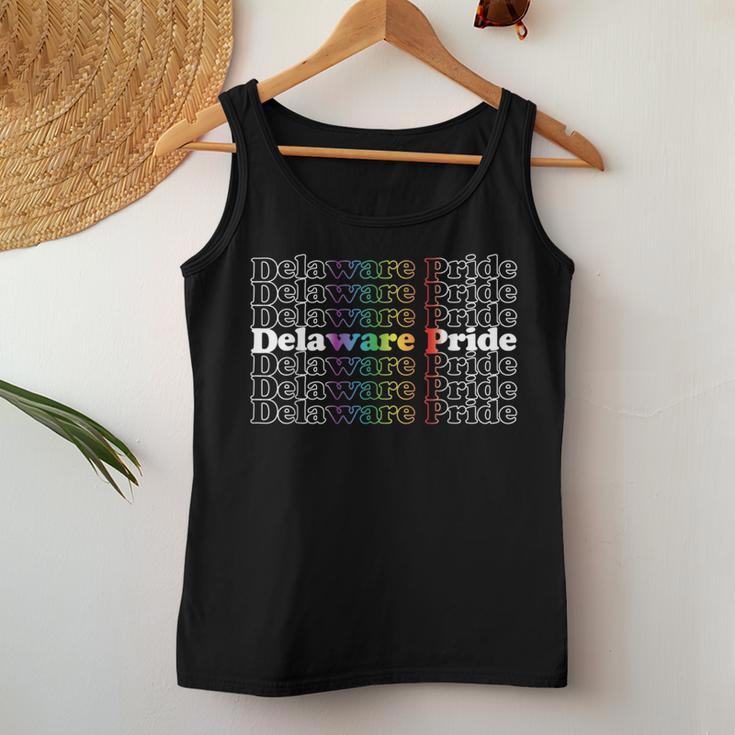 Delaware Pride Lgbt Rainbow Women Tank Top Unique Gifts