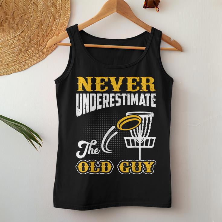 Disc Golf Player Never Underestimate The Old Guy Men Women Tank Top Unique Gifts
