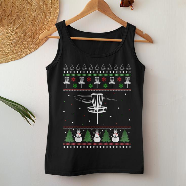 Disc Golf Ugly Christmas Sweater Pajama For Women Tank Top Unique Gifts