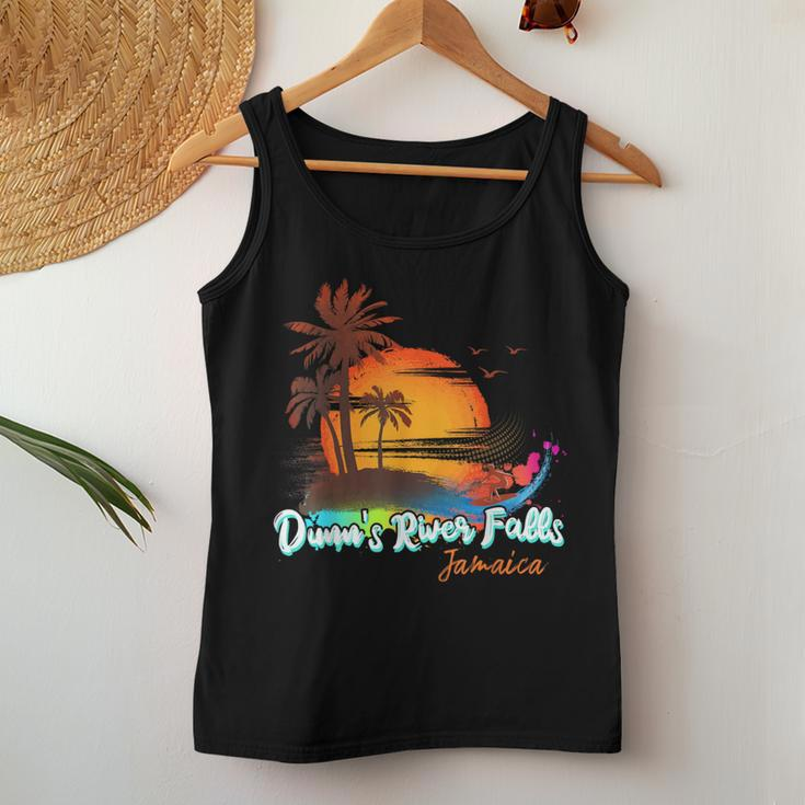 Dunn's River Falls Summer Vacation Palm Trees Sunset Men Women Tank Top Unique Gifts