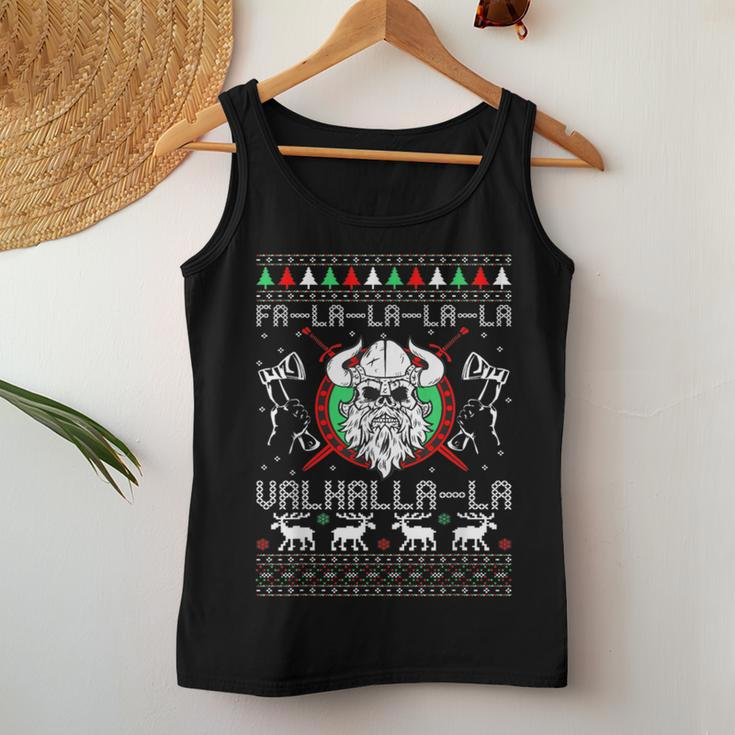 Falalala Valhalla La Ugly Christmas Sweaters Women Tank Top Funny Gifts