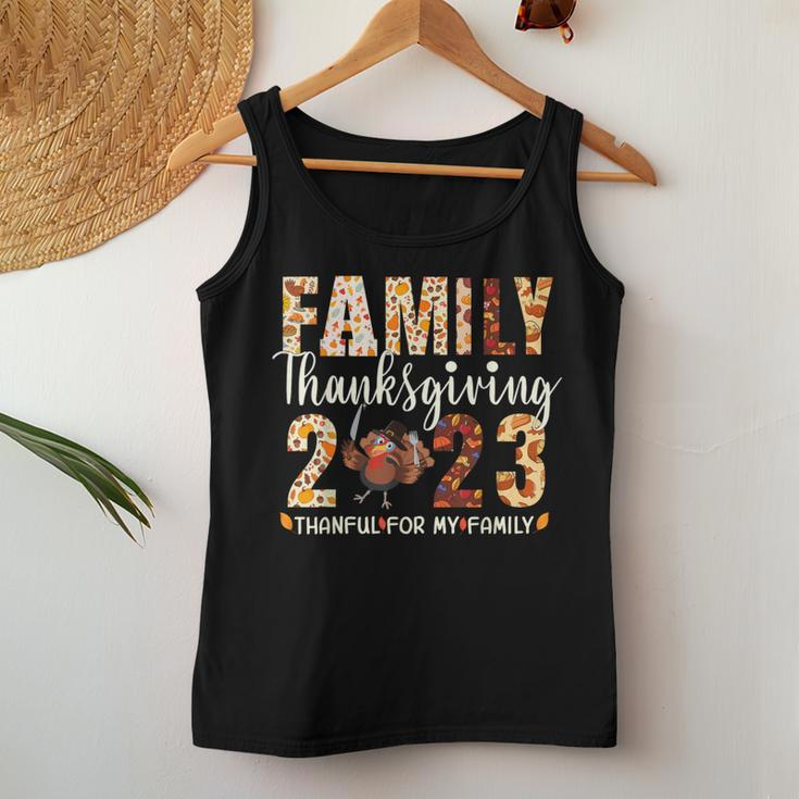 Family Thanksgiving 2023 Fall Autumn Turkey Matching Family Women Tank Top Unique Gifts