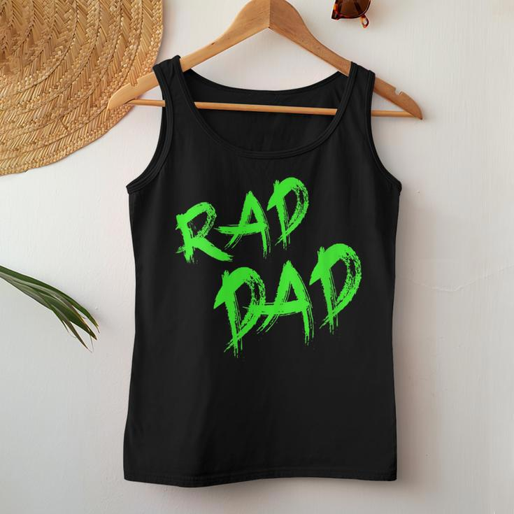 Fathers Day 80S90S Graffiti Rad Dad For Dad Women Tank Top Unique Gifts