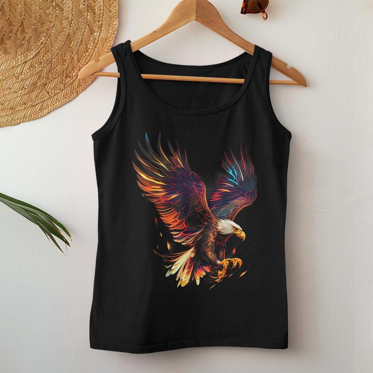 Fiery Bald Eagle Graphic For Men Women Boys Girls Women Tank Top Basic Casual Daily Weekend Graphic Funny Gifts
