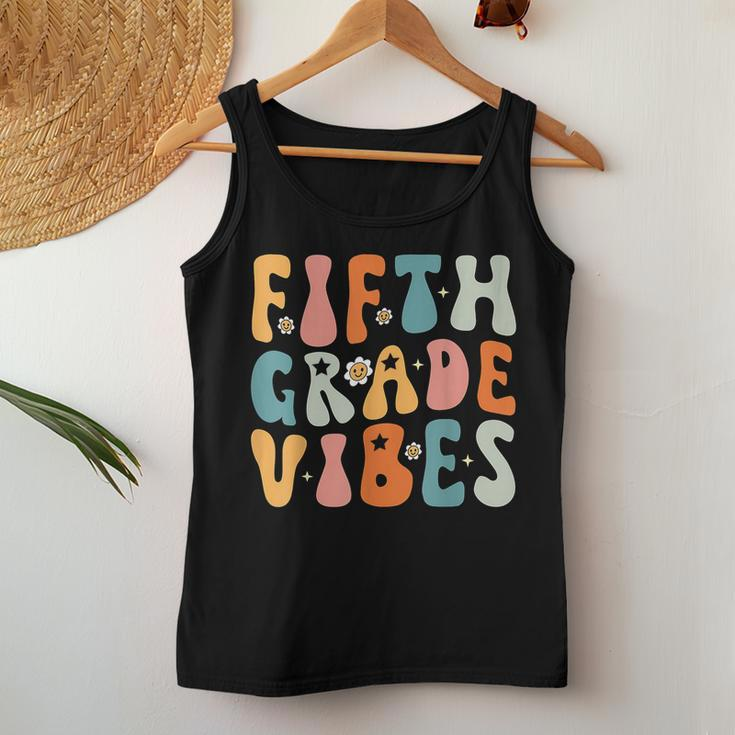 Fifth Grade Vibes 5Th Grade Team Retro 1St Day Of School Women Tank Top Unique Gifts