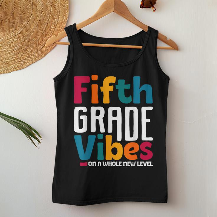 Fifth Grade Vibes Vintage 1St Day Of School Team 5Th Grade Women Tank Top Weekend Graphic Funny Gifts