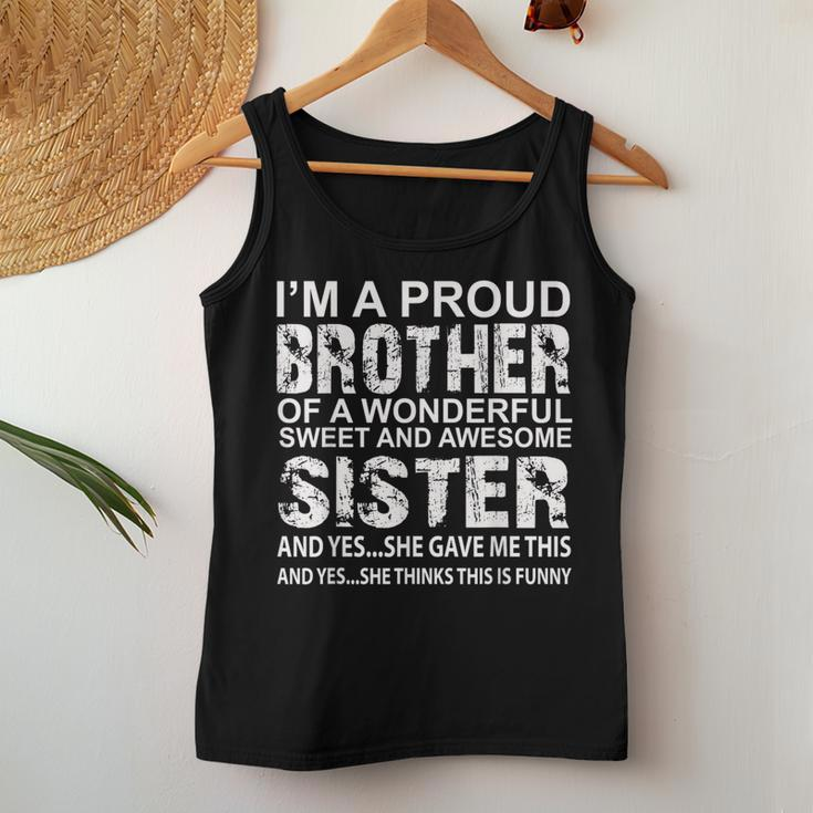 Birthday For Brother From Awesome Sister Present Women Tank Top Unique Gifts