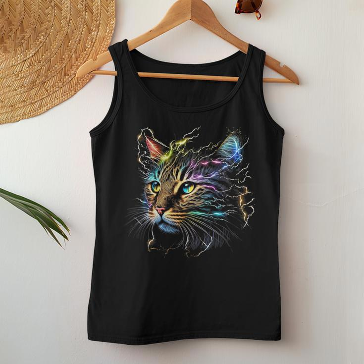 Chinese Li Hua Lover Colorful Graphic Cat Dad Mom Women Tank Top Unique Gifts