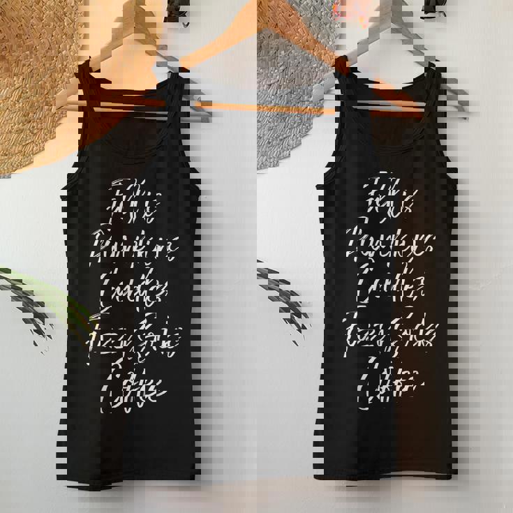 Fall Quote Fall Is Pumpkins Candles Fuzzy Socks Coffee For Coffee Lovers Women Tank Top Unique Gifts