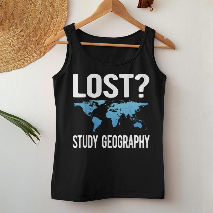 Geography Teacher Lost Study Geography Women Tank Top Unique Gifts