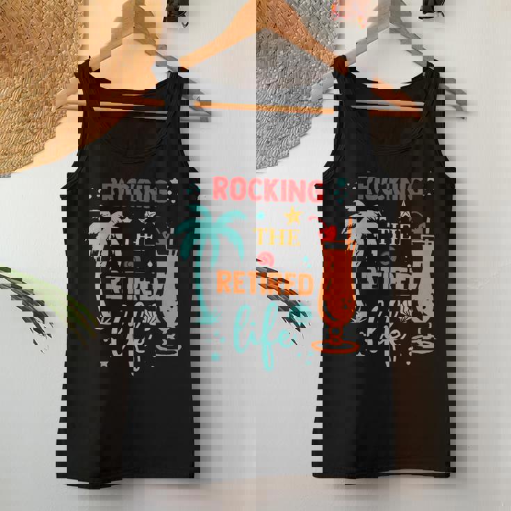 Rocking The Retired Life Summer Retirement Women Tank Top Personalized Gifts