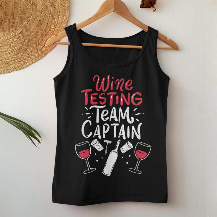 Wine Tasting Team Wine Tasting Team Captain Women Tank Top Funny Gifts