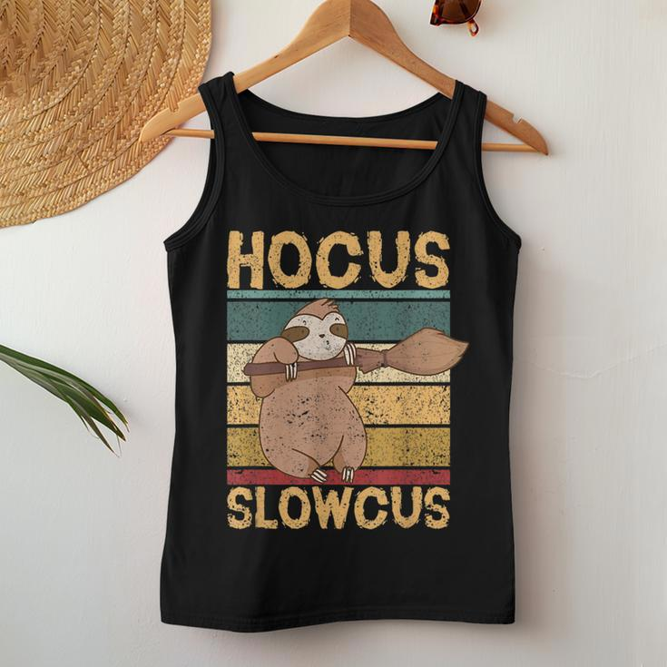 Witch Sloth Lazy Cute Animal Halloween Hocus Slowcus Halloween Women Tank Top Unique Gifts